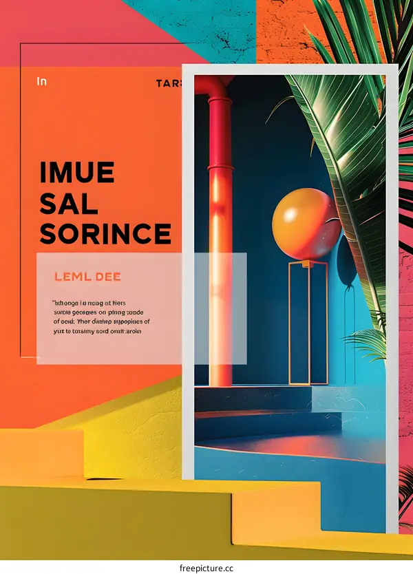 Abstract Colorful Geometric Shapes Background