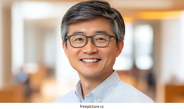 Portrait of a Smiling Asian Man