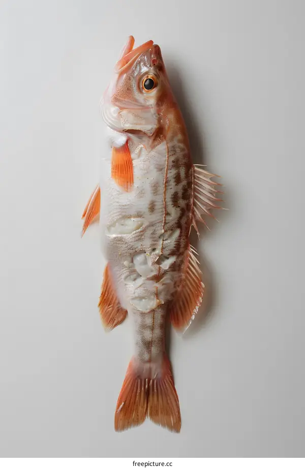 Fresh fish on white background