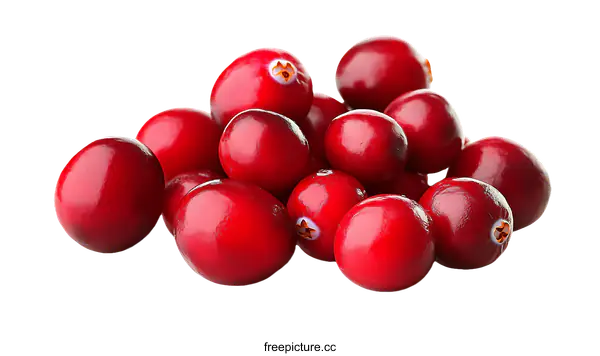 [Transparent Background PNG]Close-up Pile of Red Cranberries