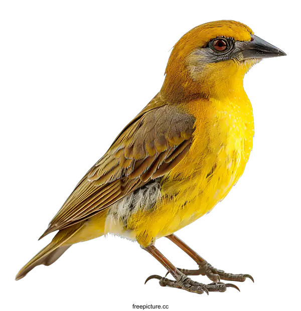 [Transparent Background PNG]Yellow Bird on White Background