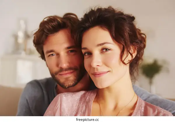 Couple Portrait in Living Room