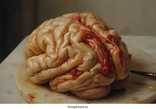 Brain illustration with white background