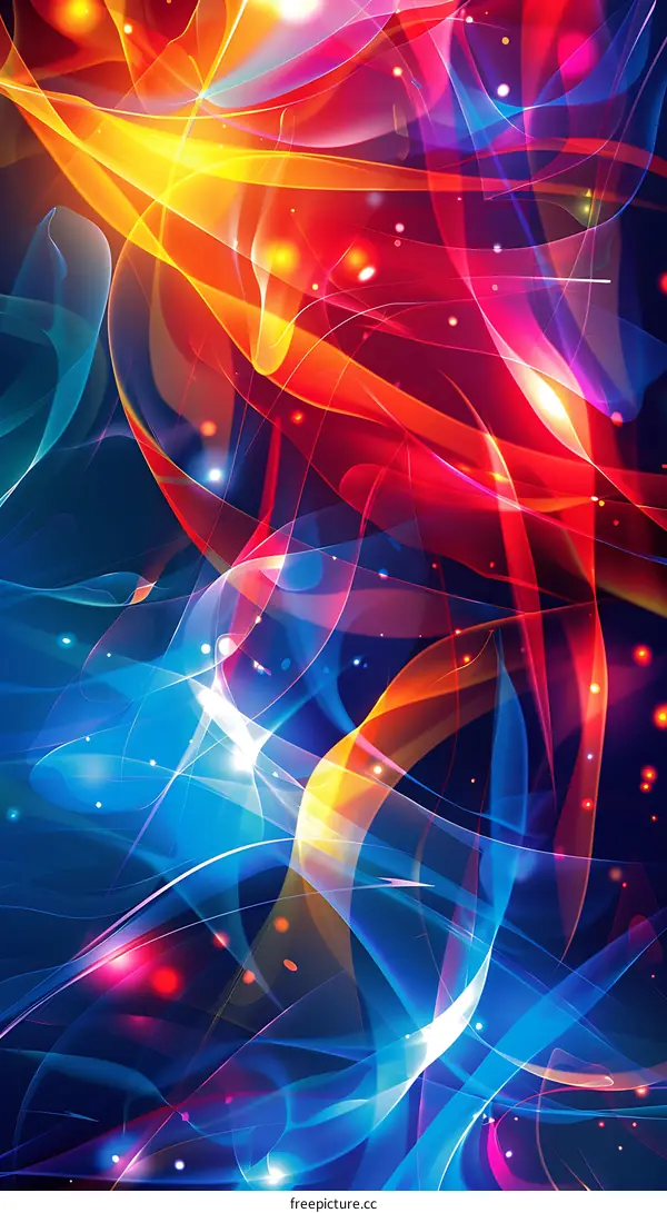 Abstract Colorful Swirling Lines Background