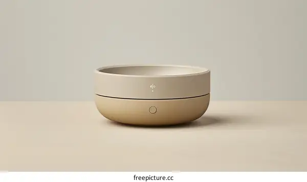 Minimalist Beige Aroma Diffuser on Wooden Surface