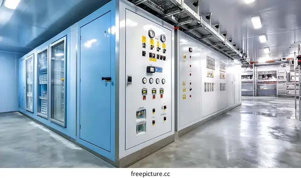 Industrial Cold Storage and Control Panel Area