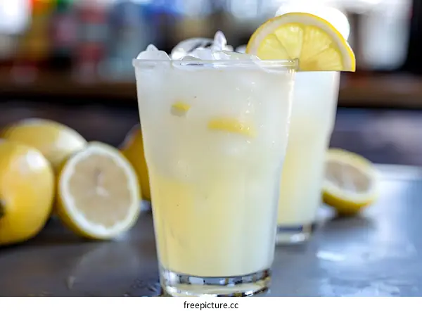 Refreshing Iced Lemonade with Lemon Slices