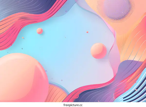 Abstract Background with Colorful Shapes and Lines