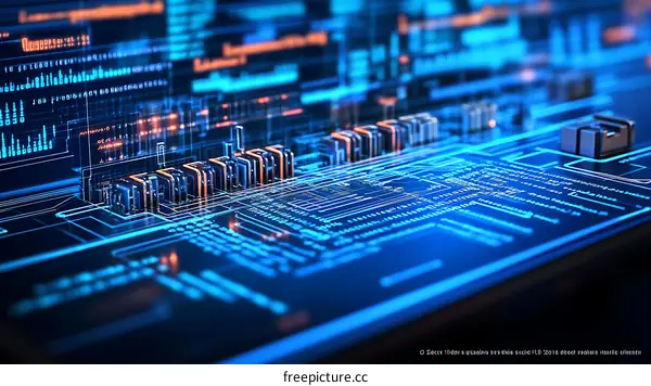 Abstract Circuit Board Technology Illustration