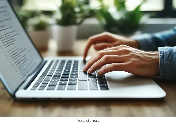 Person Working on a Laptop