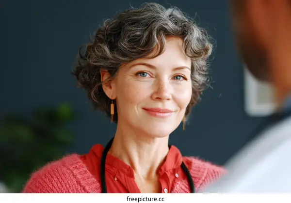 Caucasian Woman Doctor Consultation