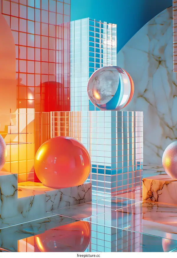 Abstract Cityscape Architecture Illustration