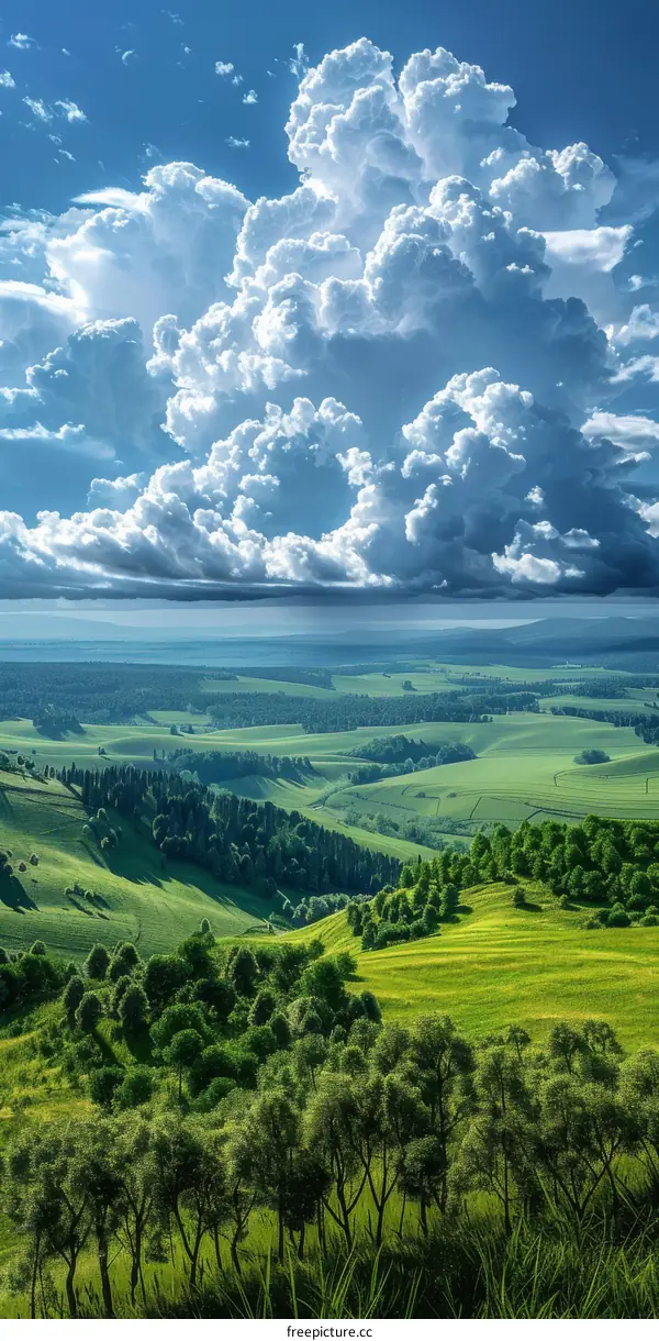 Rolling Green Hills Landscape