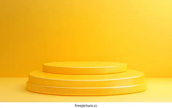 Yellow Minimalist Geometric Podium Display