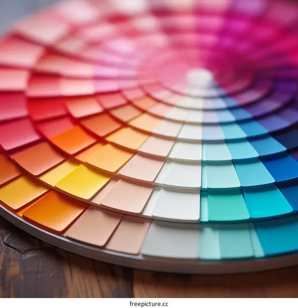 Colorful Spiral Paint Swatch