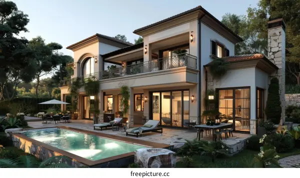 Spanish Luxury Villa with Stunning Architecture and Amenities