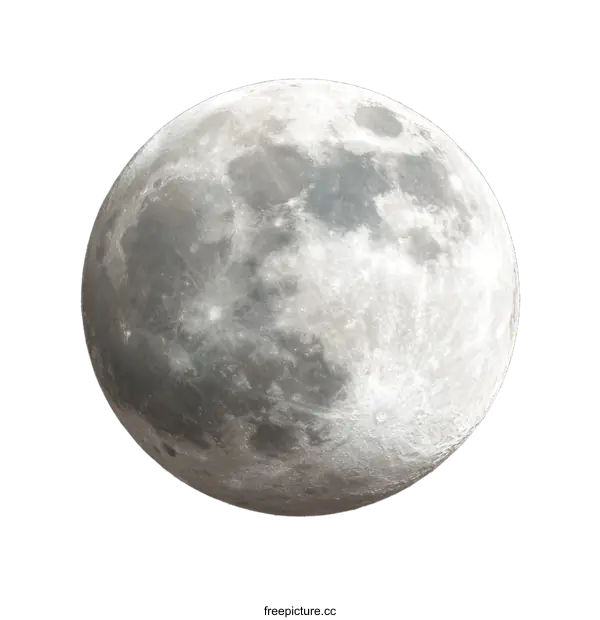 [Transparent Background PNG]Full Moon in the Night Sky