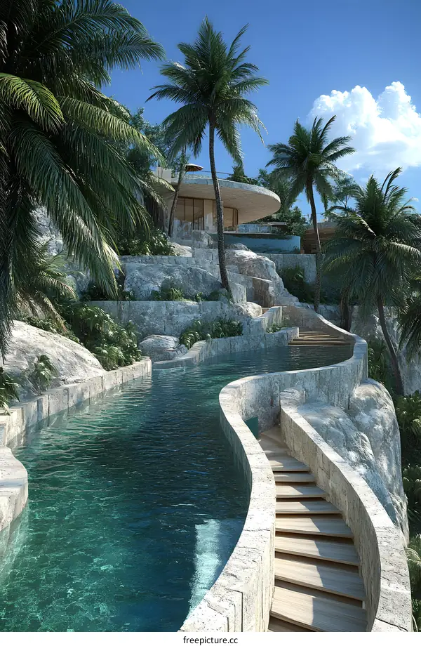Modern Tropical Cliffside Villa With Infinity Pool