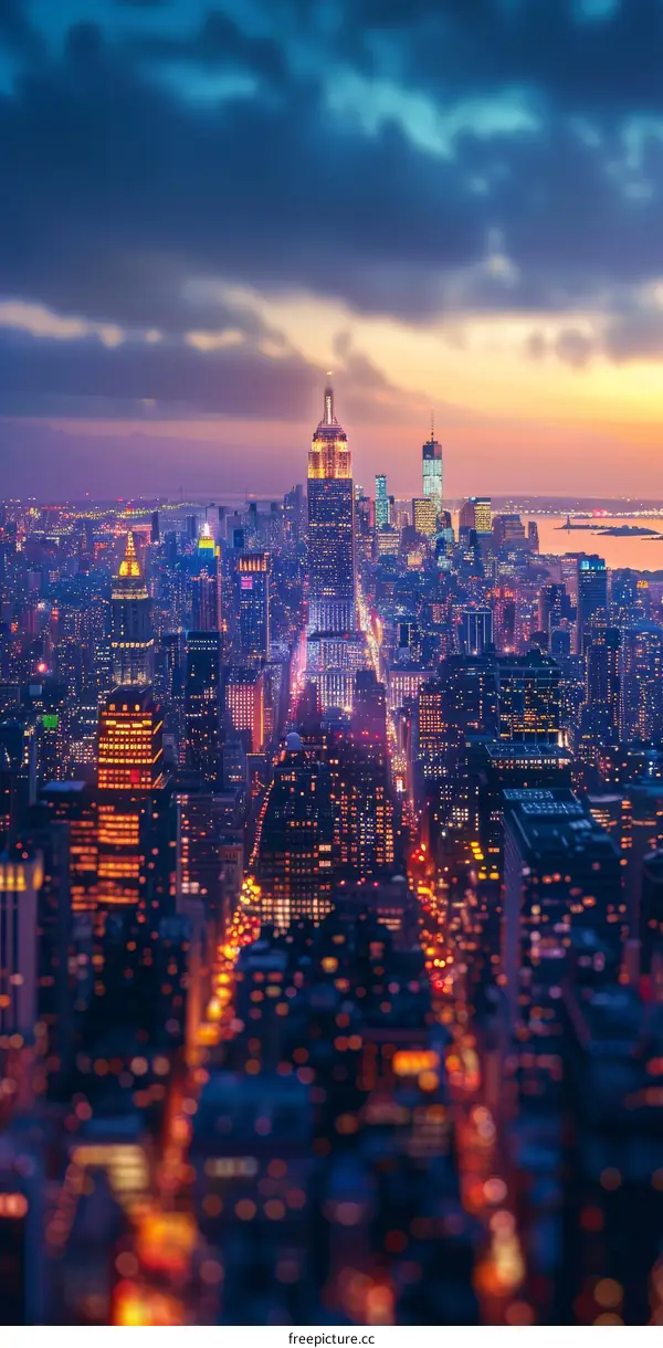 New York City Skyline at Dusk
