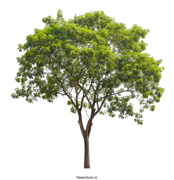 [Transparent Background PNG]Green Tree Isolated on White Background