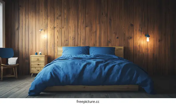 Cozy Wooden Bedroom Interior Design