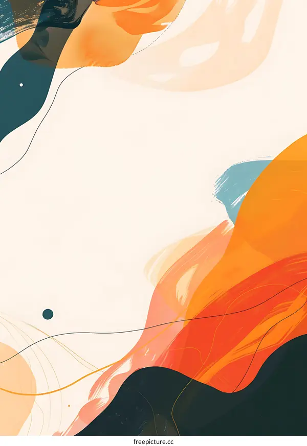 Abstract Watercolor Brushstrokes Background