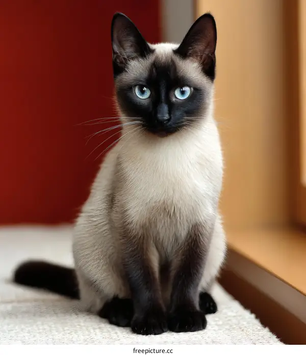 Beautiful Siamese Cat Portrait