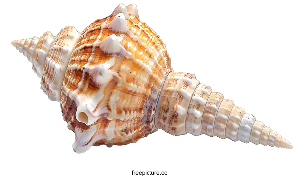 [Transparent Background PNG]A conch shell with a white background