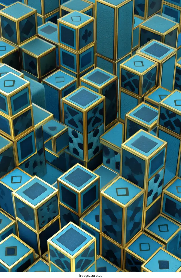 Abstract Geometric Cube Pattern Design