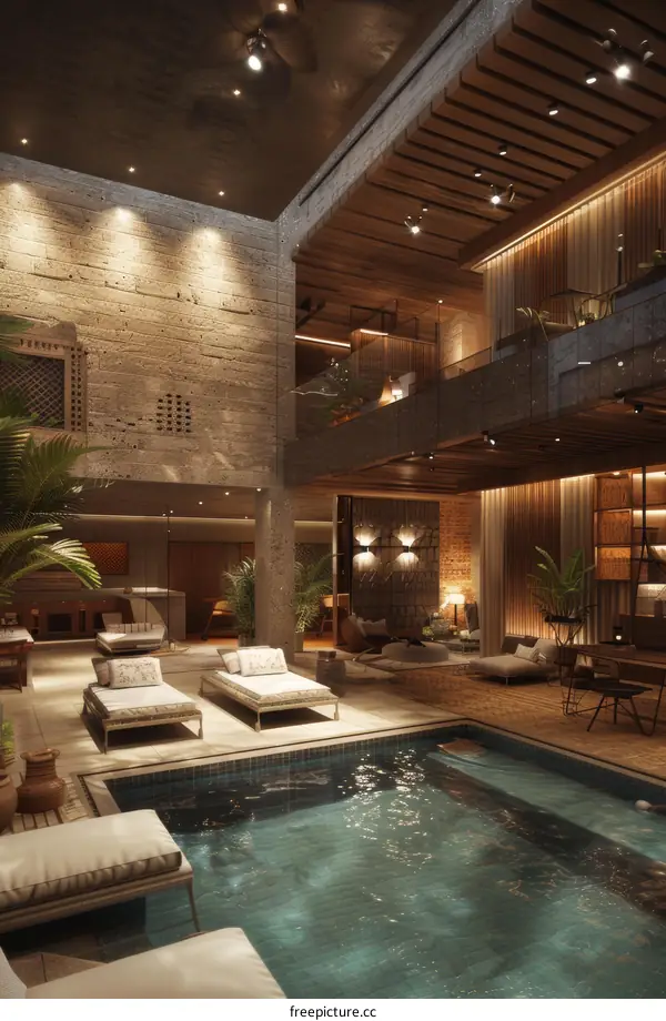 Indoor Private Swimming Pool Area