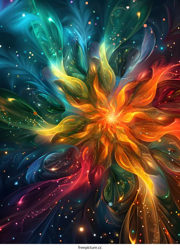 Colorful abstract flower