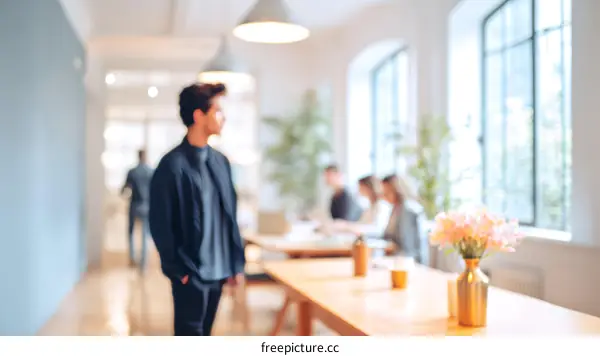 Modern Office Space with Casual Workers