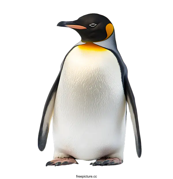 [Transparent Background PNG]King Penguin Standing On White Background