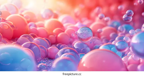 Abstract Colorful Bubble Sphere Illustration