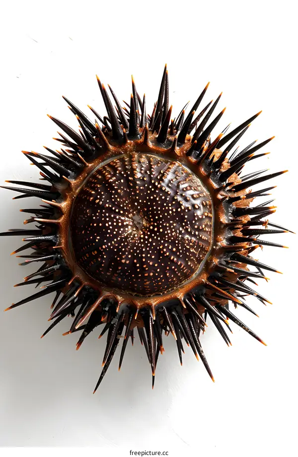 A close-up image of a sea urchin