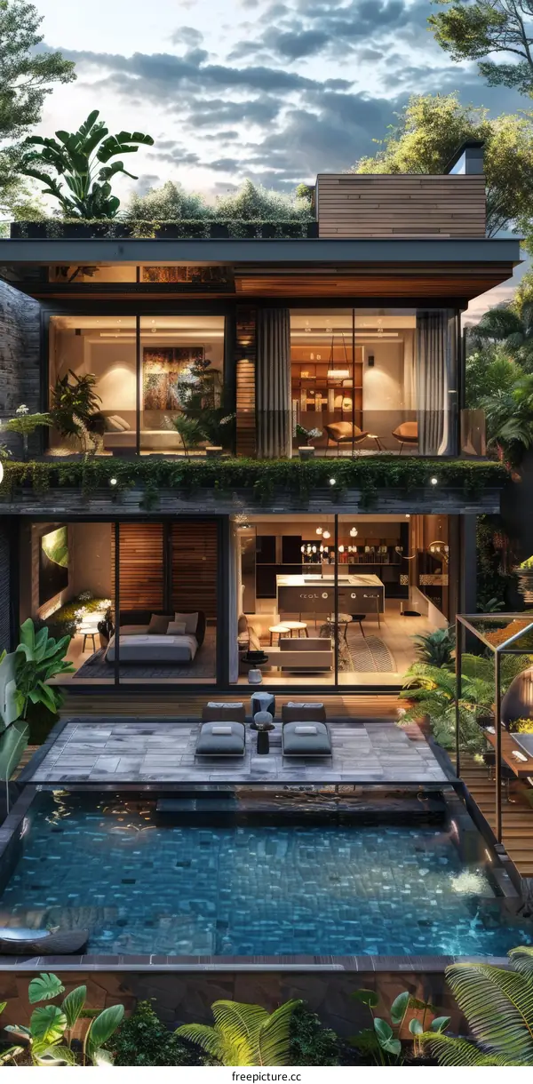 Modern Tropical Luxury Villa with Pool