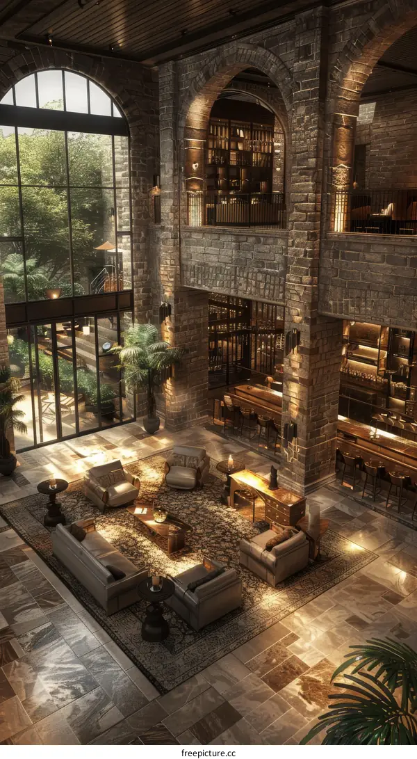 Luxury Interior Design of a Grand Lobby