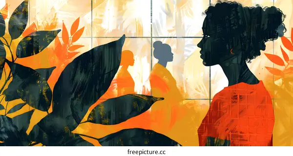 Black woman looking at another woman through a window