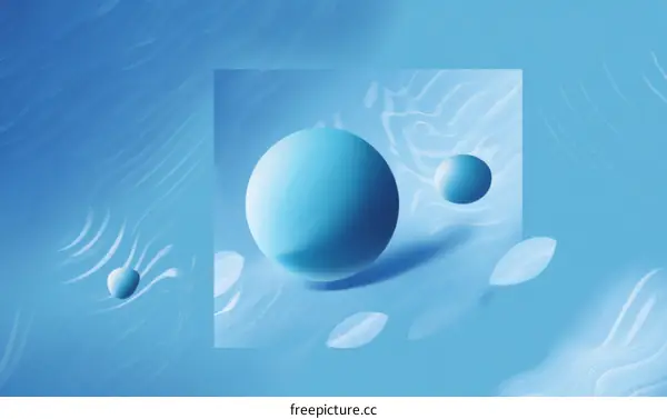 Abstract Blue Geometric Shapes