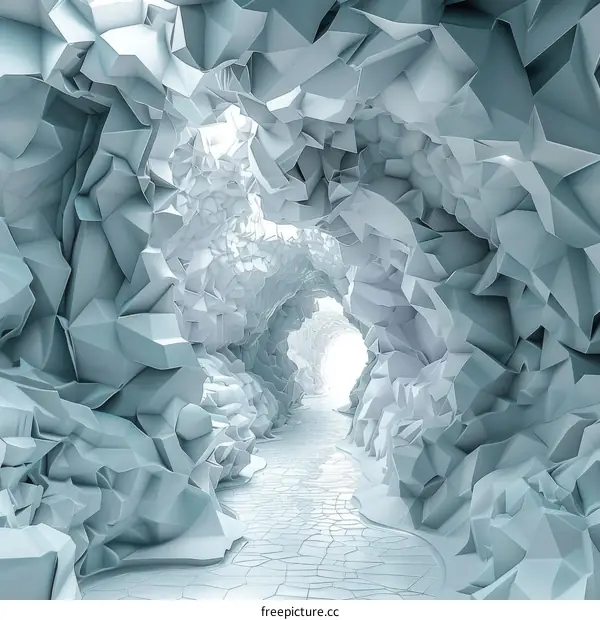 Mystical Journey Through Sparkling Ice Cave