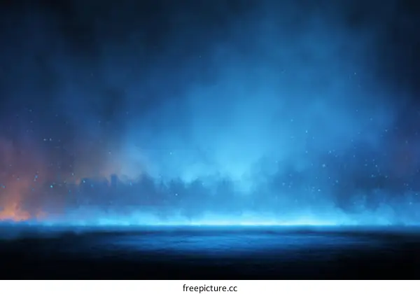 Night Cityscape Foggy Abstract Background