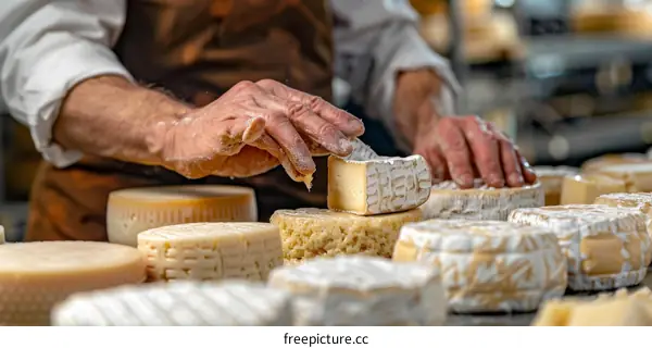 cheese dairy products factory worker