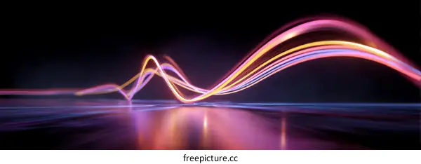 Abstract Light Trails and Curves Illustration