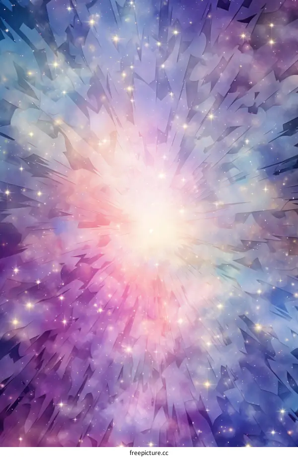 Purple blue pink white abstract bright shining light rays sparkles background