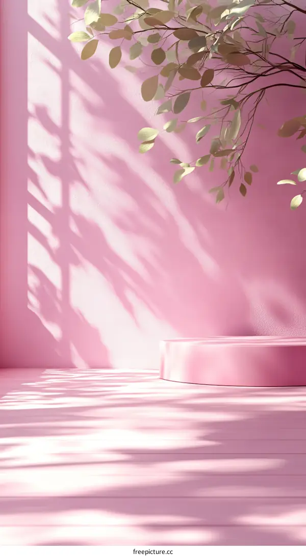 Pink Aesthetic Minimalist Product Display