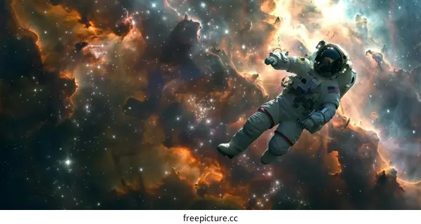 Astronaut Floating in Space