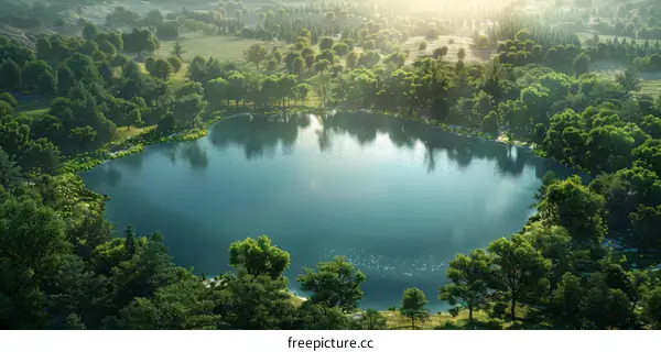 Tranquil Countryside Lake