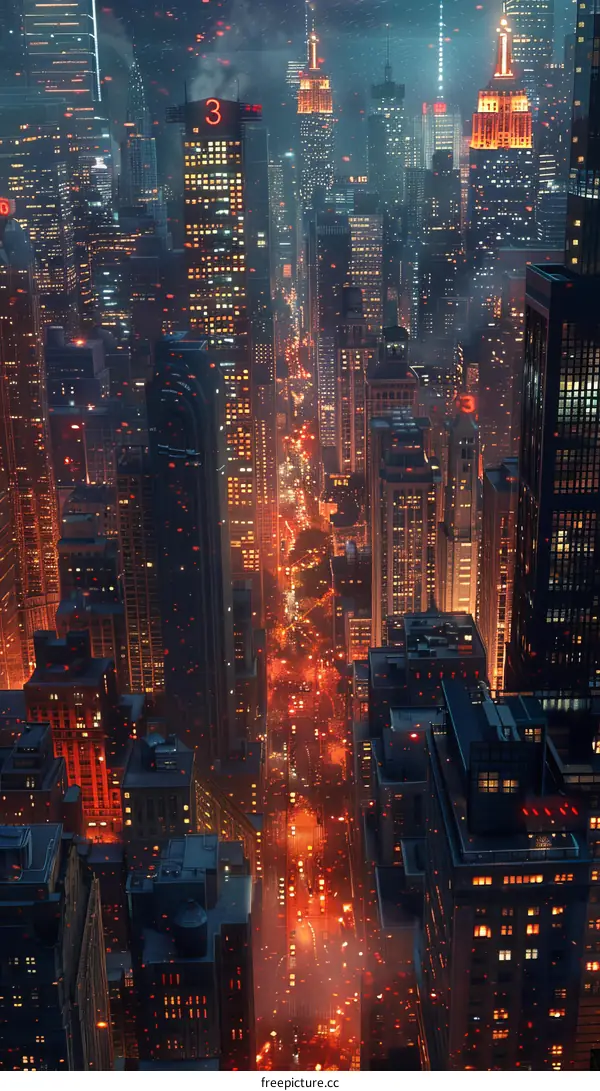 Night Lights of a Modern Metropolis