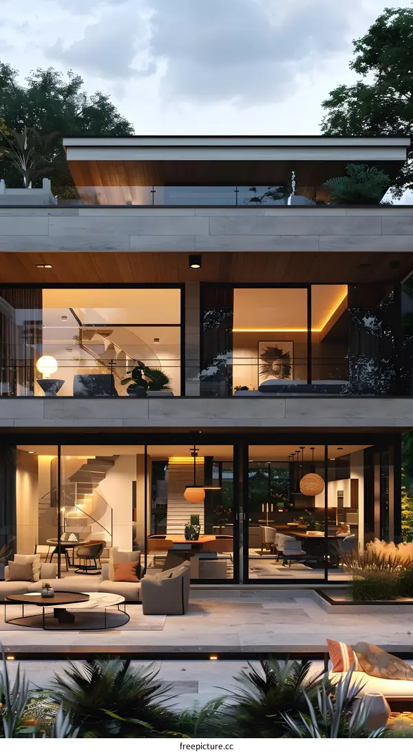 A Modern House in Harmony with Nature