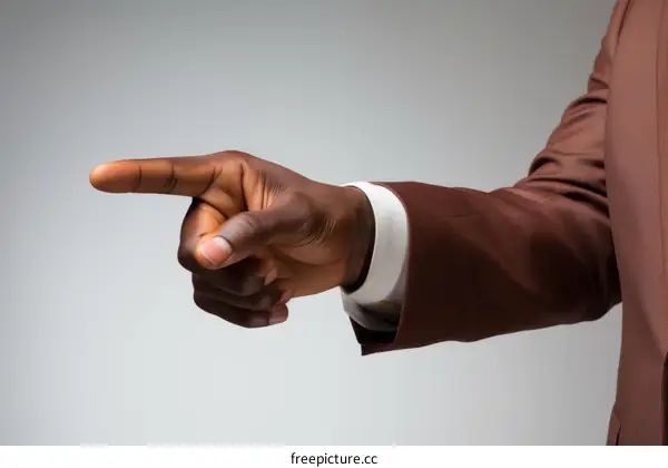 Businessman pointing his finger